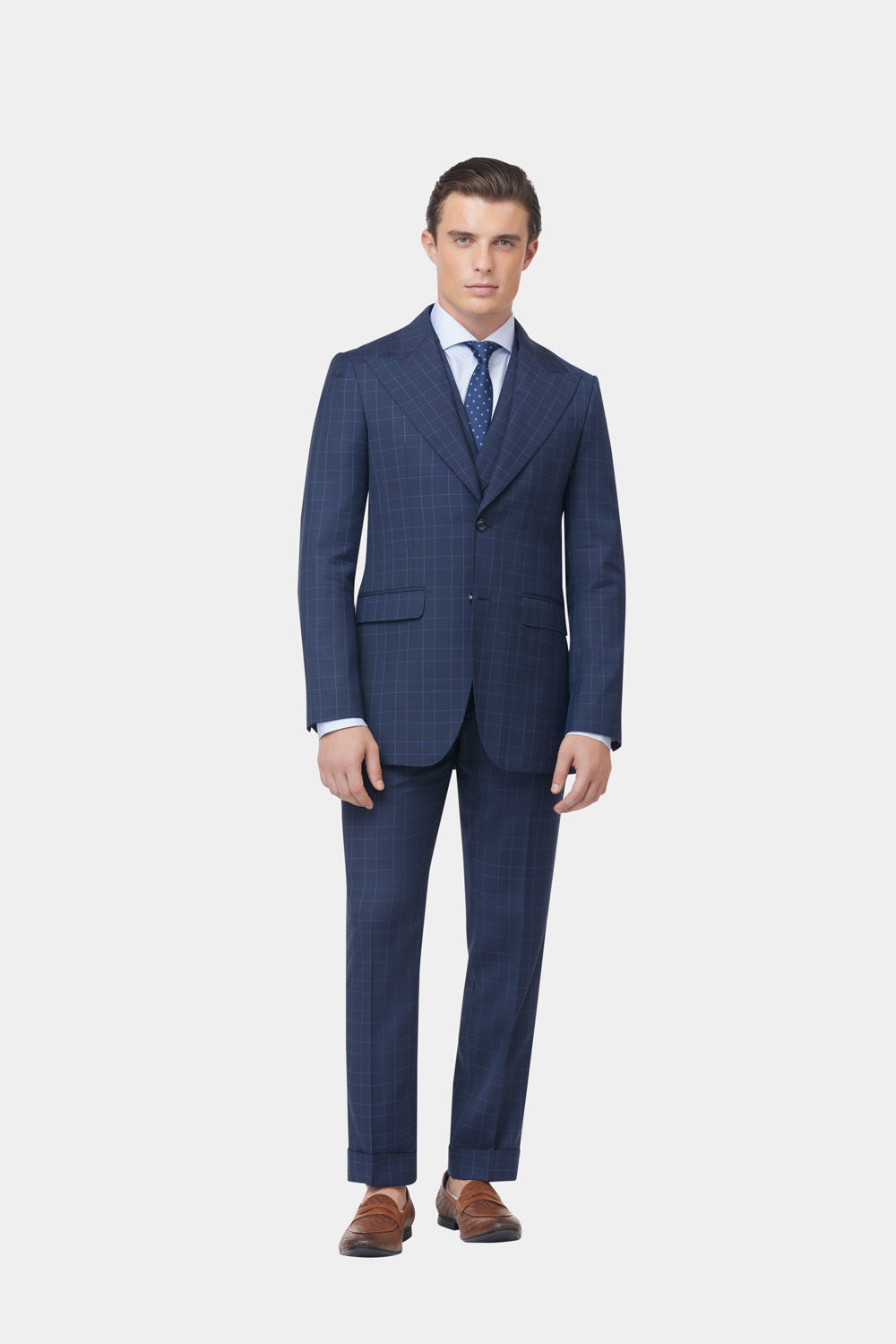 Mid Blue Checked GC Select Suit