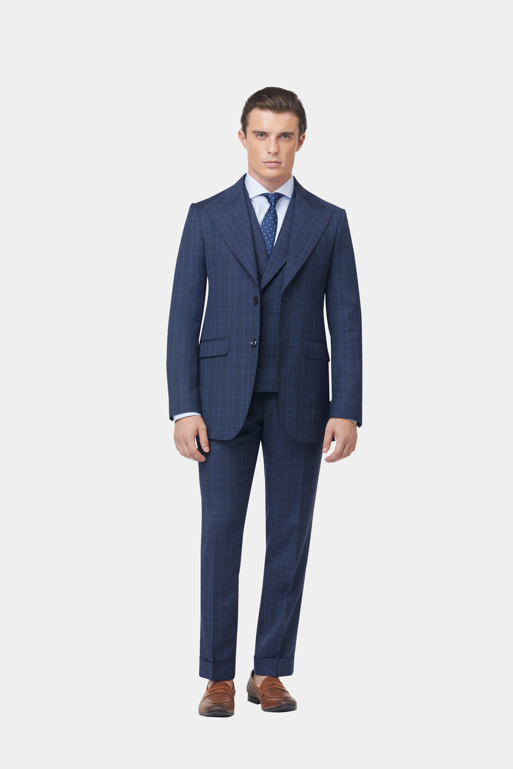 Mid Blue Checked GC Select Suit