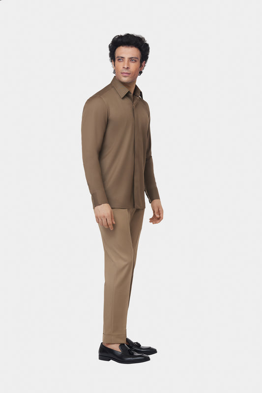 Khaki Brown GC Signature Shirt