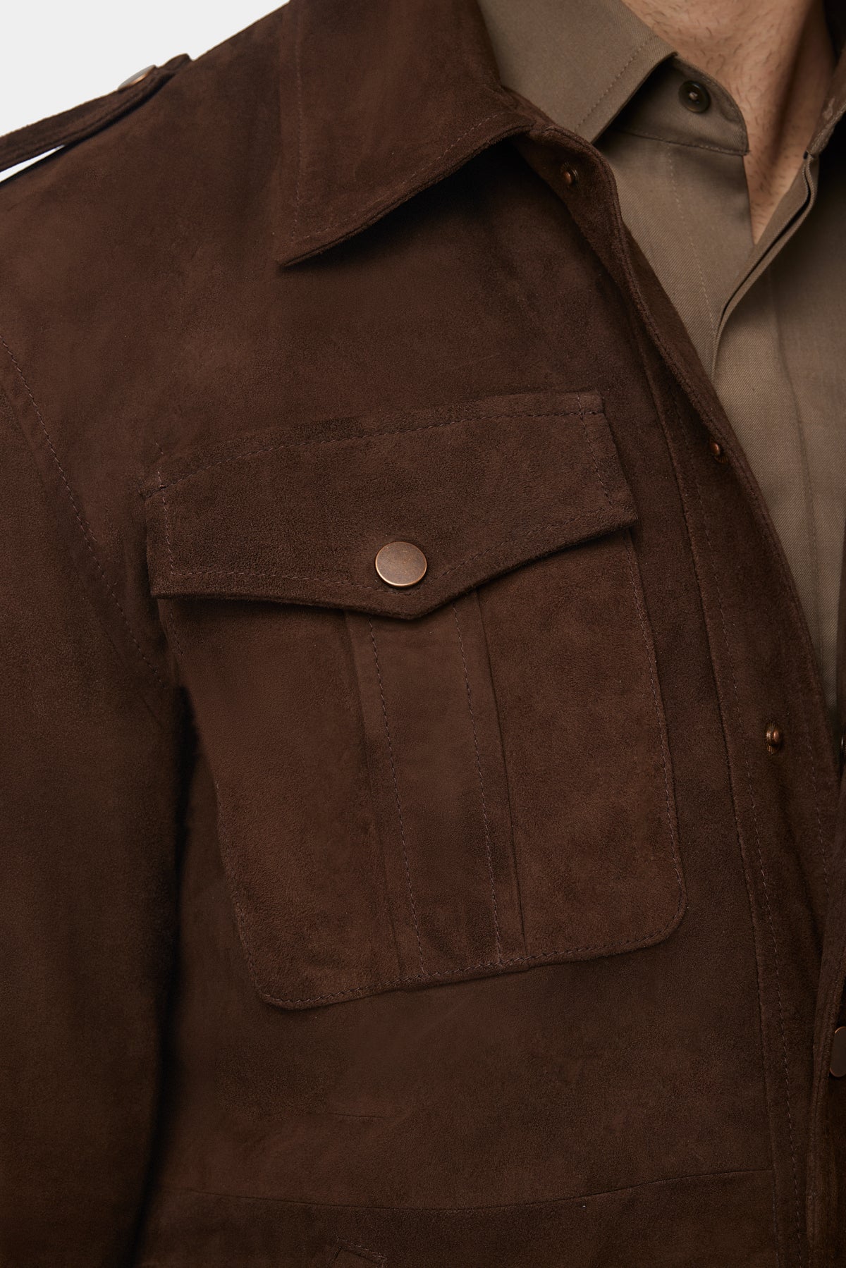 Brown Suede Bomber