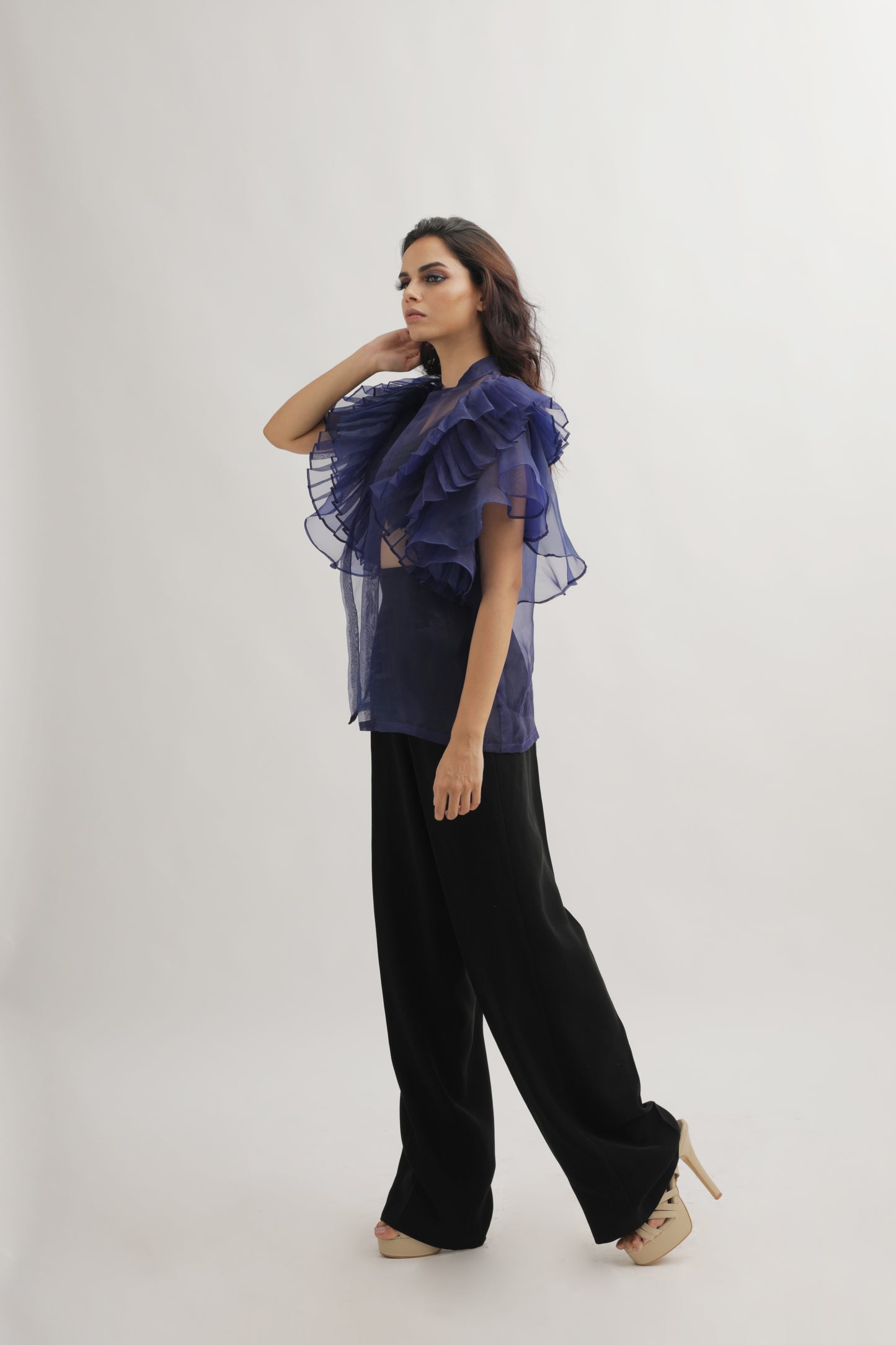 MONDAY BLUES ORGANZA THROW JACKET