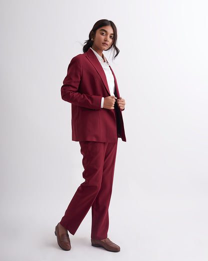 DAHLIA MAROON SUIT