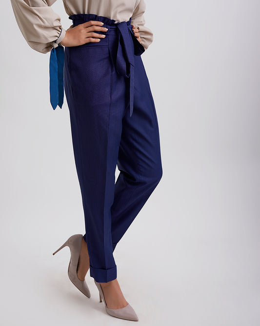 Dial it Up Navy Tie-up Pants