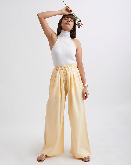 Daylilly Lemon Yellow Elasticated Pants