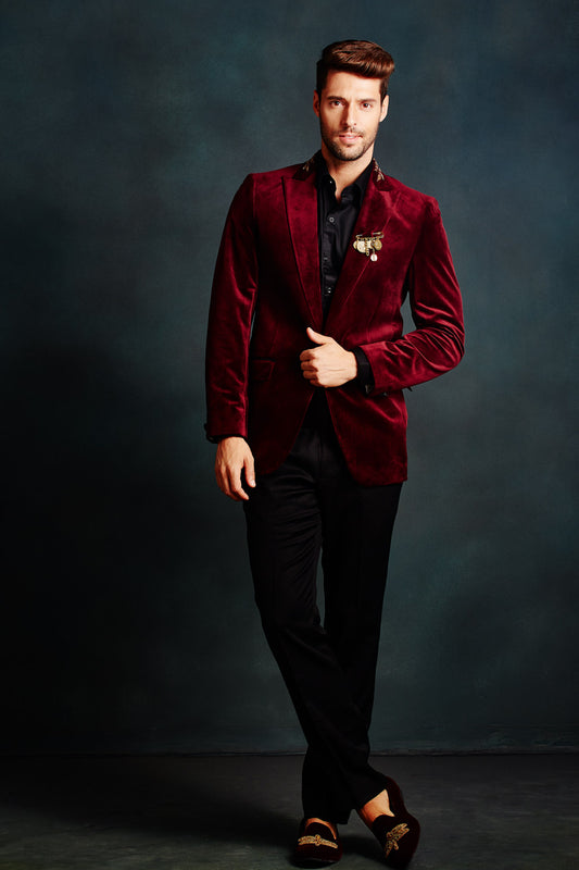 Velvet Embroidered Jacket