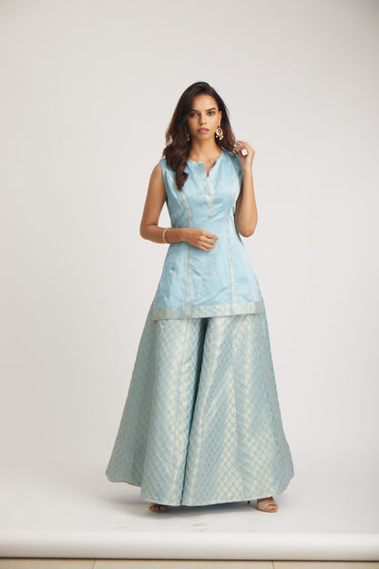 Airy Blue Sharara Suit