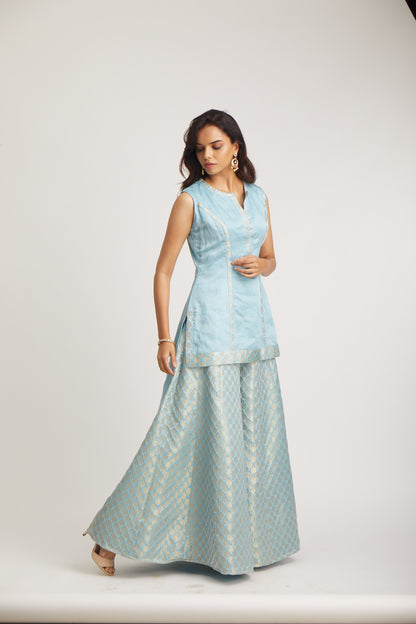 Airy Blue Sharara Suit