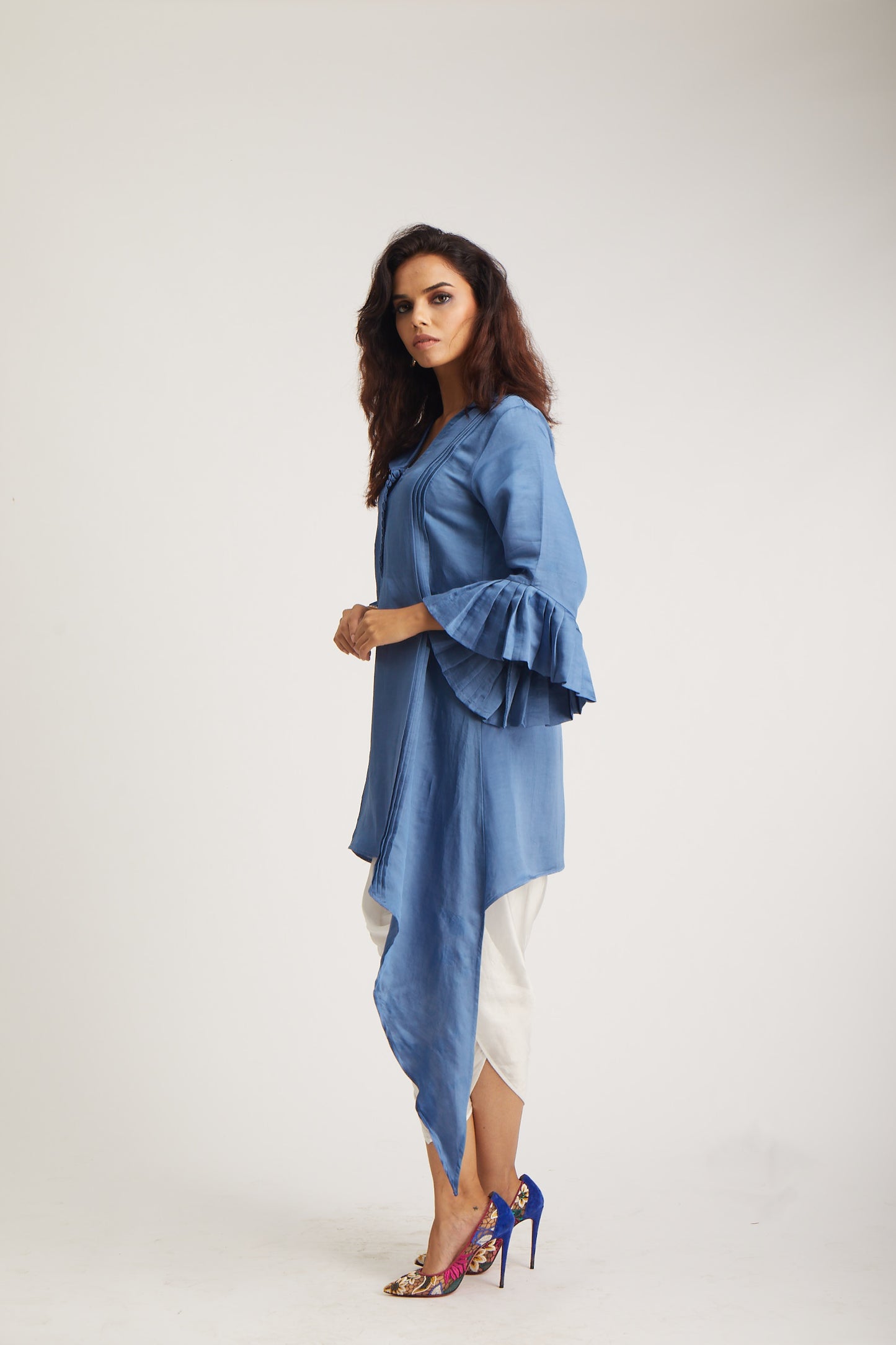 Diva signature knife pleat kurta