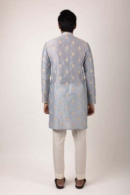 Gatsby Select Motif Embroidered Kurta (blue)