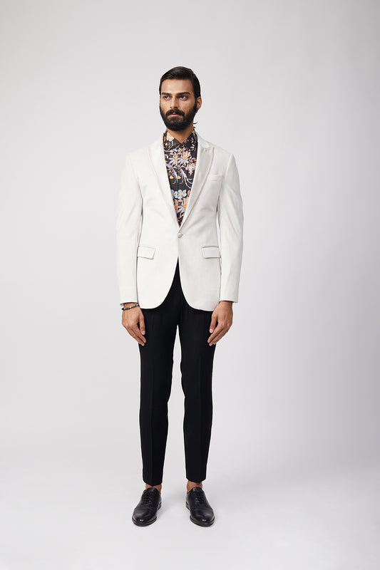 Yugen SB Velvet Suede Blazer (Ivory)