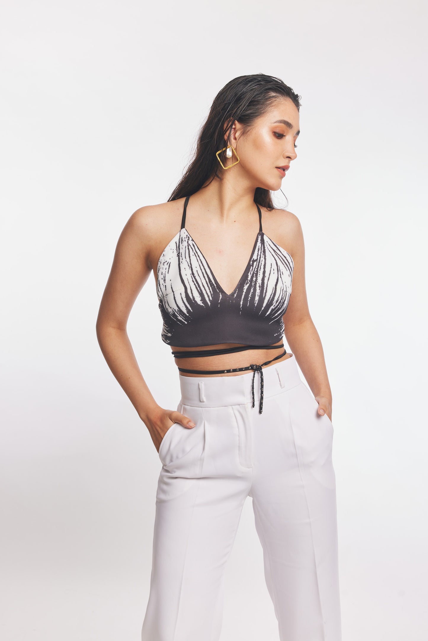 Nabi Crystal halter top