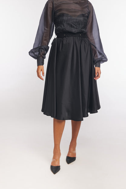 Fleur Noir Skirt