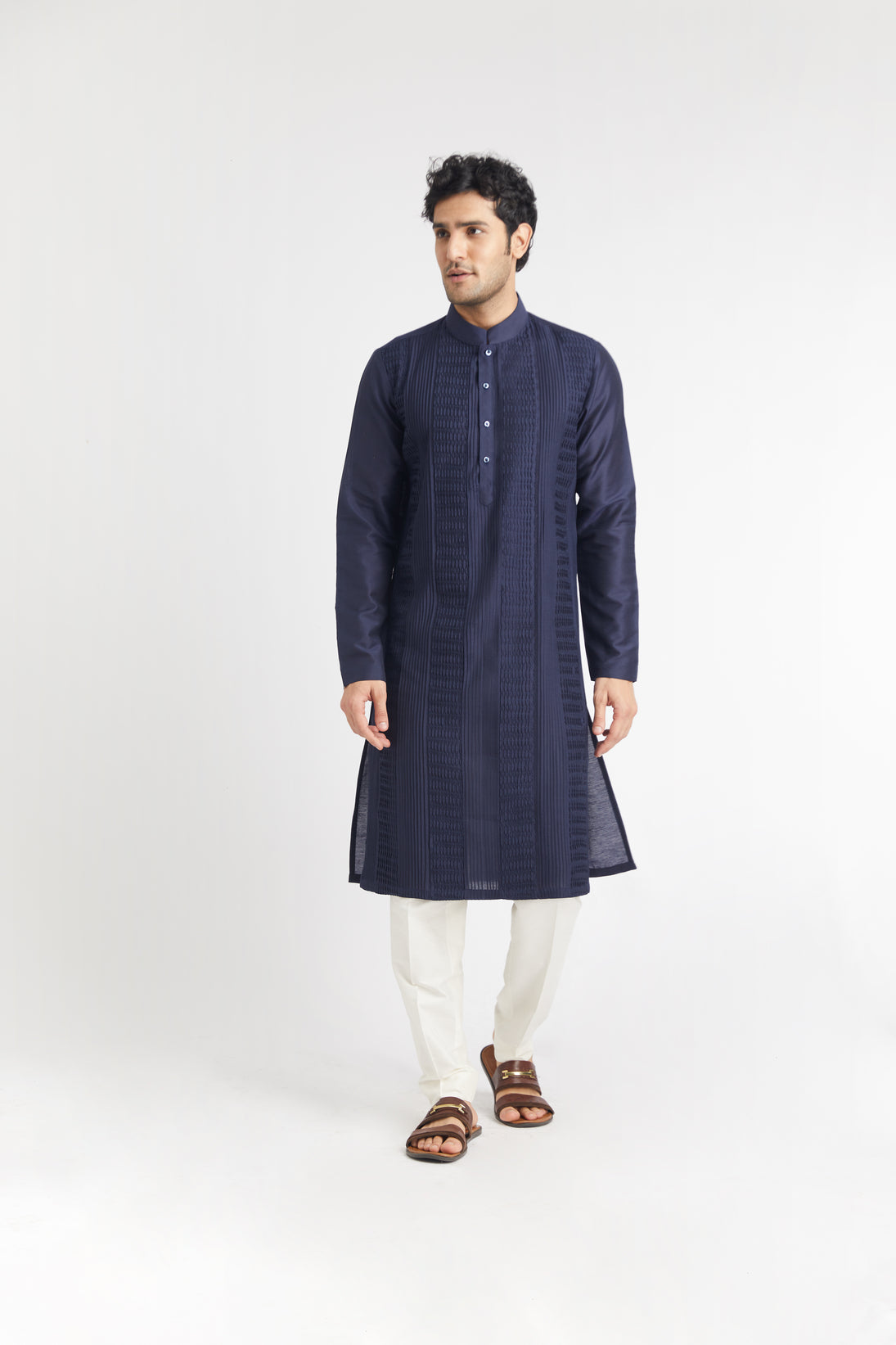 Ocean Wave-Tuk Kurta (N.Blue)