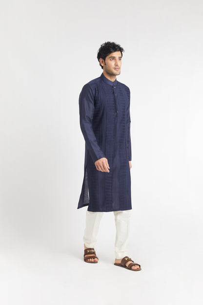 Ocean Wave-Tuk Kurta (N.Blue)